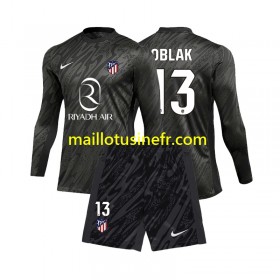 Maillot de Foot Atlético Madrid Jan Oblak 13 Gardien Domicile 2024-25 Manches Longues - Enfant